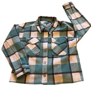 Thick flannel jacket Democracy, ladies large, plaid pendleton style